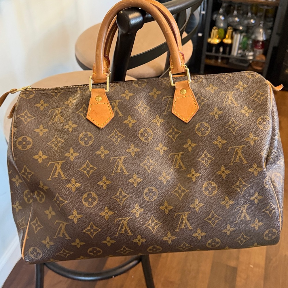 Louis Vuitton Brown and Tan Monogram Satchel - Picture 2 of 11